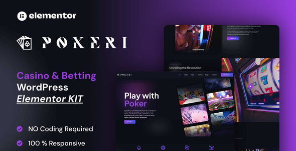 Pokeri - Casino & Betting Elementor Pro Template Kit